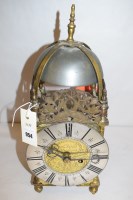 Lot 954 - A reproduction brass lantern clock, by James...