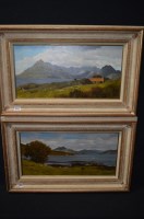 Lot 1013 - Oil paintings, by H. Shingler - ''The Cuillin...