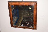 Lot 1275 - A mid 18th Century inlaid walnut wall mirror,...
