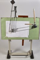 Lot 917 - A Vintage architects drafting board on stand,...