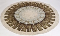 Lot 934 - Norsk: a Scandinavian circular rug, 1970's,...