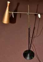 Lot 938 - A vintage floor lamp, with gold coloured...