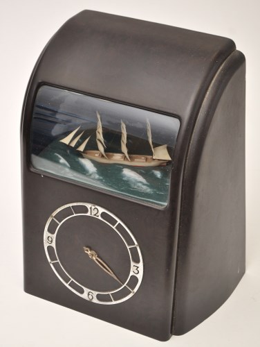 Lot 1044 - An Art Deco rocking ship automaton clock, in...