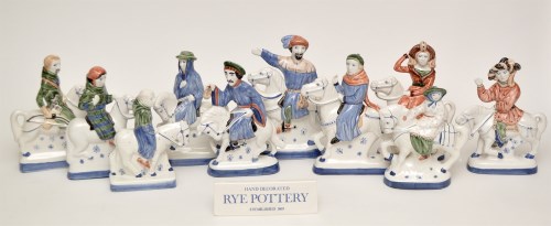 Lot 1051 - Rye Pottery: Figures from ''The Canterbury...