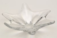 Lot 1094 - Baccarat: a clear glass star-shaped bowl,...