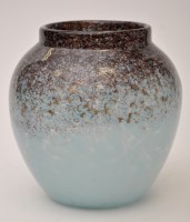 Lot 1098 - Monart: a glass ovoid form vase, with mottled...