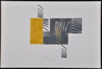 Lot 1115 - Kenneth Martin - abstract in grey and yellow,...