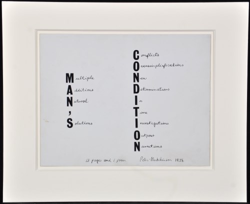 Lot 1158 - Peter Hutchinson - ''Man's Condition'', signed...