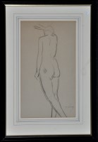 Lot 1186 - Philip Naviasky - standing nude study, signed,...