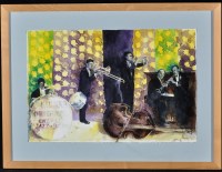 Lot 1210 - Birtley Aris - ''Kid Ory Band'', signed and...