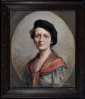 Lot 1219 - E*** Eyres - bust portrait of a young woman...