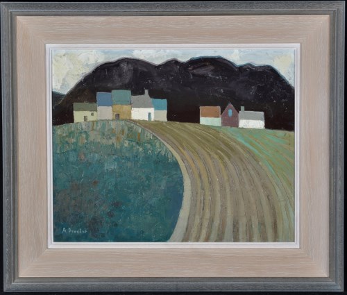 Lot 1224 - Anthony Procter - ''Mountain and Cottages'',...