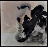 Lot 1284 - Sue Moffitt - study of a cow's head, oil on...