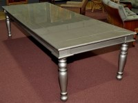Lot 1010 - A large contemporary silver painted boardroom...