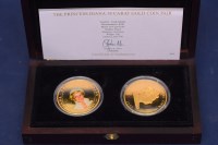 Lot 63 - The Princess Diana 18ct. gold coin pair, boxed,...