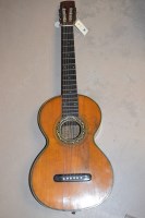Lot 110 - A classical guitar with label reading J.G....