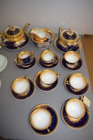 Lot 347 - A Victorian hand-painted part tea service, on...