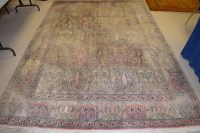 Lot 731 - A hand-made Kashmir carpet, tree design on...