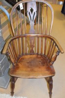 Lot 786 - A 19th Century Windsor armchair with spindle...