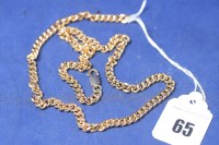 Lot 65 - A 9ct. yellow gold curb link necklace, 29.8grms.