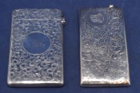 Lot 107 - A Victorian silver card case, by Colen Hewer...
