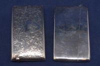 Lot 108 - A Victorian silver card case, by Emanuel & Son,...