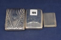 Lot 109 - A Victorian silver card case, by Joseph...