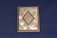 Lot 113 - A 19th Century mother-of-pearl card case, with...