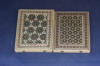 Lot 119 - Two 19th Century card cases decorated with...