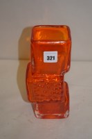Lot 321 - A Whitefriars tangerine glass 'Drunken...