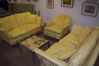 Lot 587 - A three-piece by Duresta sitting room suite,...