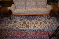 Lot 652 - A Tabriz carpet, floral decoration on cream...