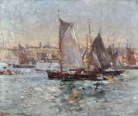 Lot 138 - Bernard Finegan Gribble (1873- ) Boats in...
