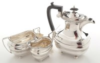 Lot 164 - A George VI three piece silver tea service, by...