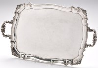 Lot 177 - A George V silver two-handled tea tray, by...