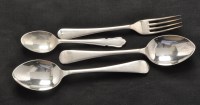 Lot 180 - A pair of Elizabeth II silver dessert spoons,...