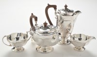 Lot 207 - A George V four piece silver tea service, by...