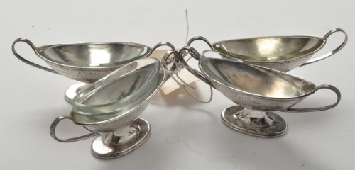 Lot 214 - A set of four Victorian silver table salts, by...