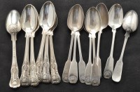 Lot 223 - Six William IV silver teaspoons, by William...