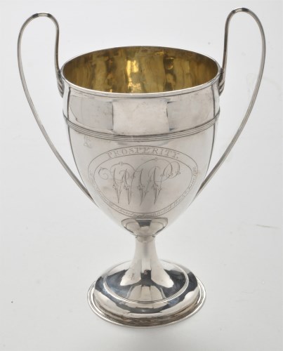 Lot 246 - A George III silver two-handled trophy cup,...