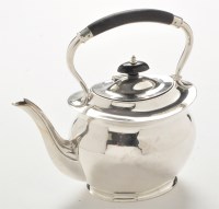 Lot 258 - A George V silver tea kettle, by William...