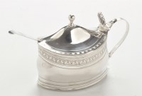 Lot 269 - A George III silver mustard pot, makers mark...