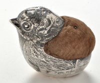 Lot 283 - An Edward VII silver chick pattern pin cushion,...