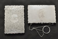 Lot 309 - An Edward VII silver card case, by William...