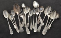 Lot 313 - Norwegian silver dessert spoons and forks tea...