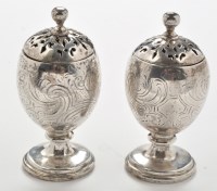 Lot 322 - A 19th Century Indian silver salt and matching...