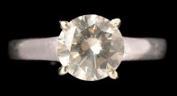 Lot 402 - A single stone solitaire diamond ring, the...