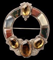 Lot 417 - A Scottish citrine, hardstone (agate) and...