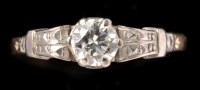Lot 456 - A single stone solitaire diamond ring, the...