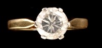 Lot 464 - A single stone solitaire diamond ring, the...